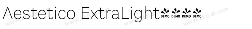 Aestetico ExtraLight字体转换